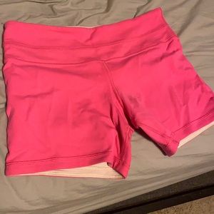 Size 8 hot pink shorts, lululemon